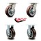 Service Caster 6 Inch Kingpinless Poly on Polyolefin Wheel Swivel Caster Swivel 2 Rigid, 2PK SCC-KP30S620-PPUR-2-R-2 - alternate 4